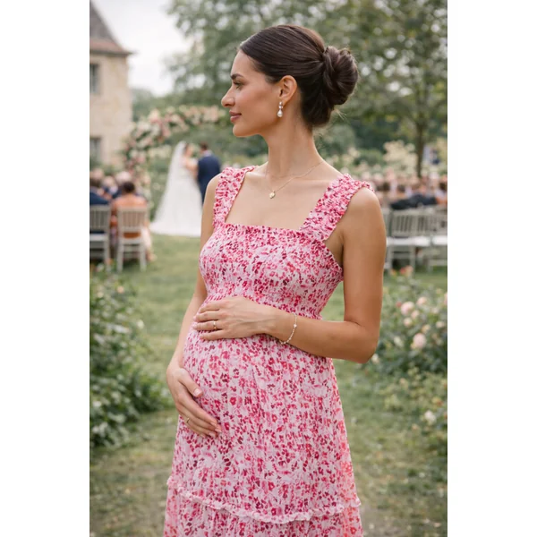 Robe grossesse fluide fleurie Louise