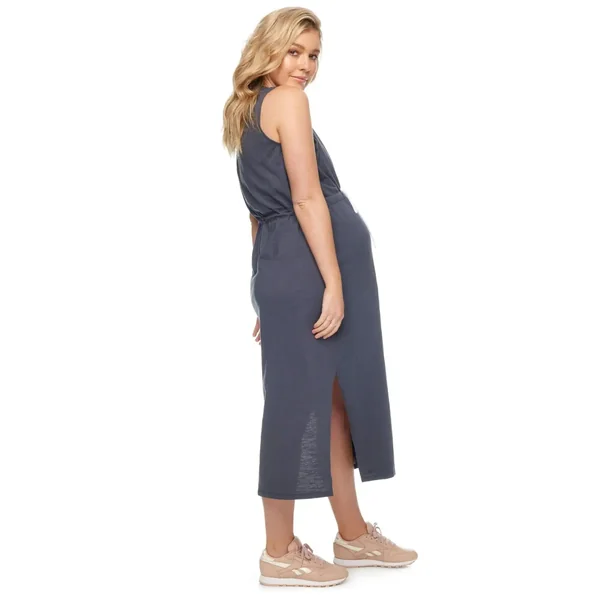 Robe Grossesse Grise Fendue