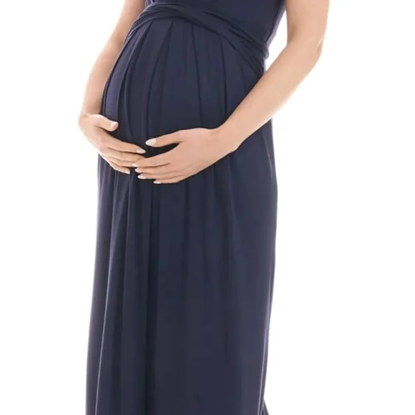 Robe Grossesse Habillée Bleue Marine
