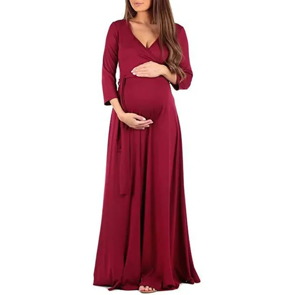 Robe Grossesse Habillée Longue Nouée