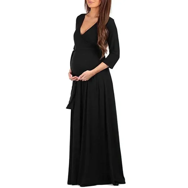 Robe Grossesse Habillée Longue Nouée