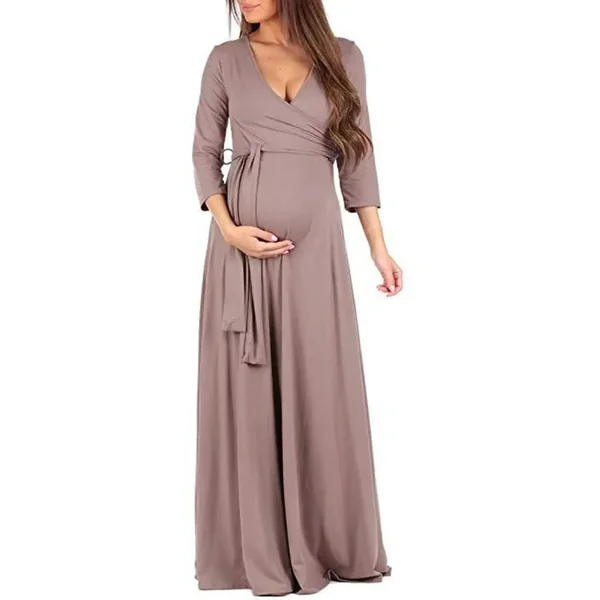 Robe Grossesse Habillée Longue Nouée
