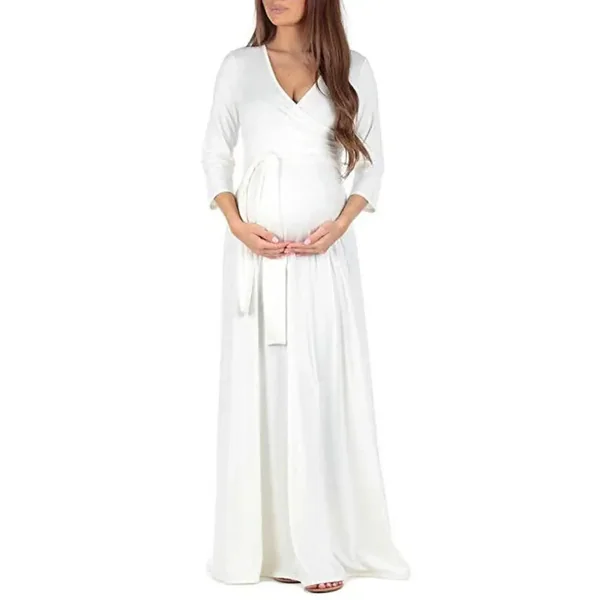 Robe Grossesse Habillée Longue Nouée