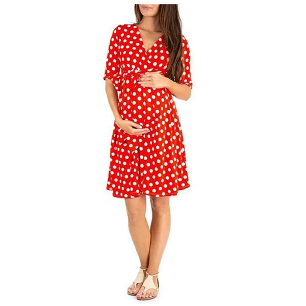 Robe Grossesse Été à Pois