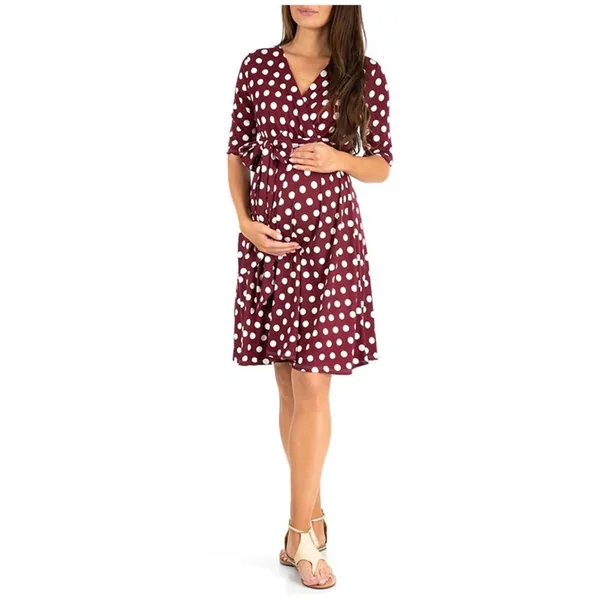 Robe Grossesse Été à Pois