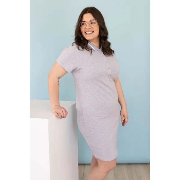 Robe INTRIGUE POLO - gris pâle