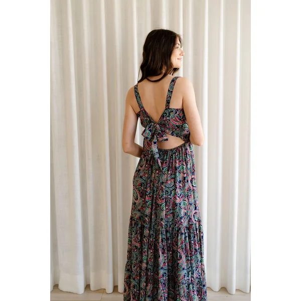 Robe longue ASTRID - coraux tropicaux