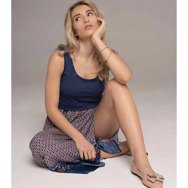 Robe longue de grossesse et d'allaitement Viola - Reste 1L