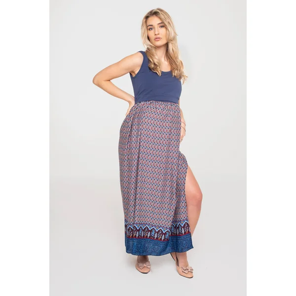 Robe longue de grossesse et d'allaitement Viola - Reste 1L