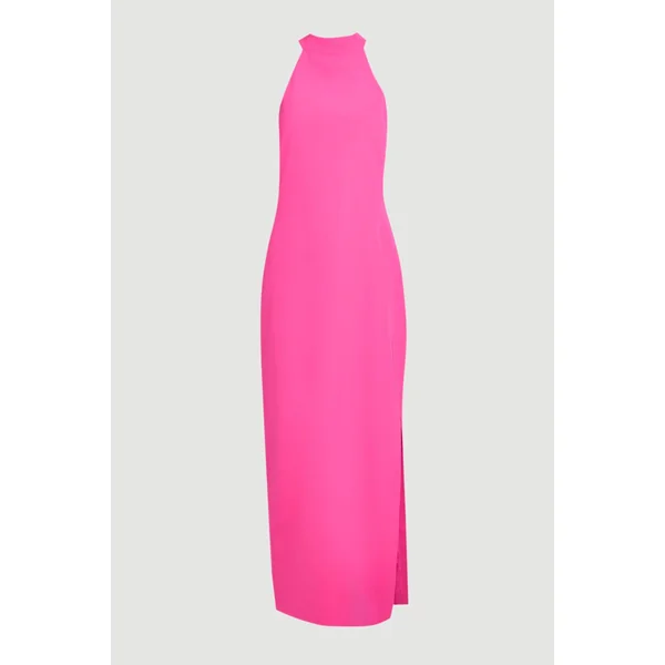 Robe Longue Dos Nu À Encolure Américaine Coupe Ajustée Douce