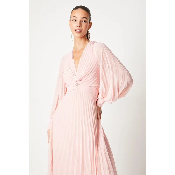 Robe Longue en Mousseline Plissée