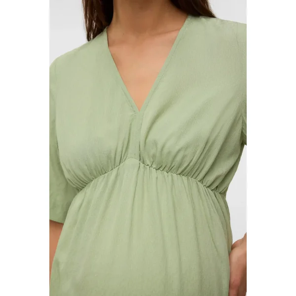 Robe longue grossesse vert sauge – Élégance estivale