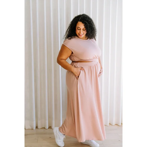 Robe longue JULIET - rose nordique
