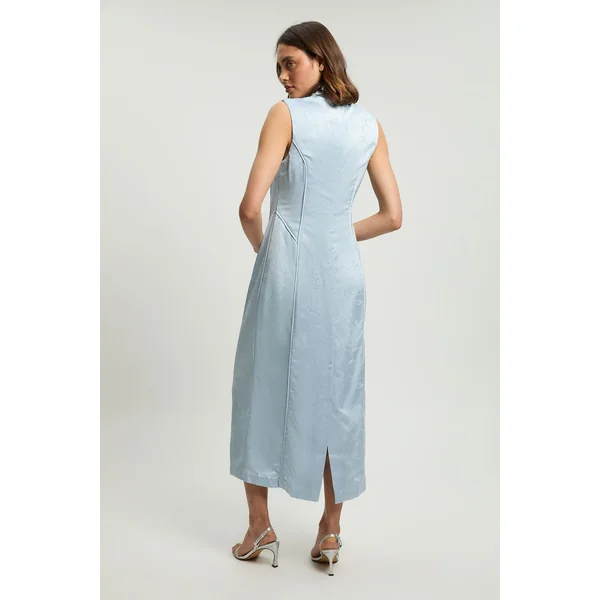 Robe Longue Tissée Sans Manches En Jacquard Petite