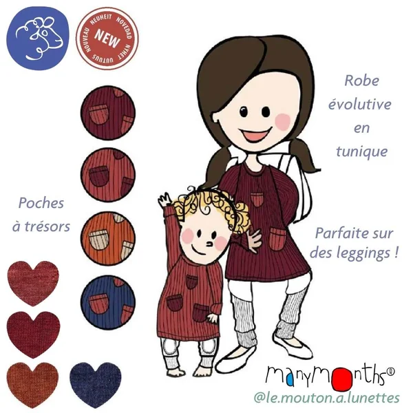 Robe ManyMonths poches à trésors en laine mérinos – Nouveauté 2025/26