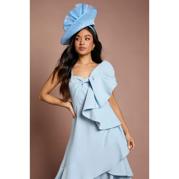 Robe Midi En Crêpe À Nœud Déclaration Petite Lisa Tan