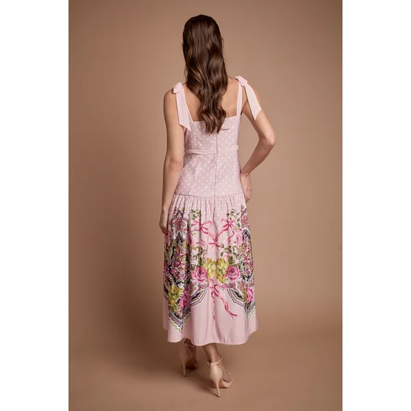Robe Midi À Taille Basse Avec Détail Nœud