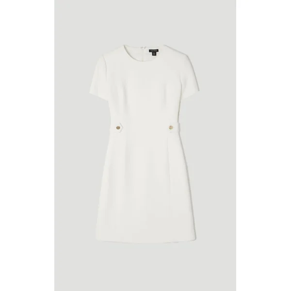 Robe Mini Ajustée Essential en Tissu Stretch Compact avec Détail Patte à la Taille