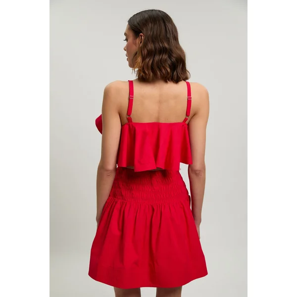Robe Mini Ceinturée En Popeline De Coton À Surpiqûres Contrastées