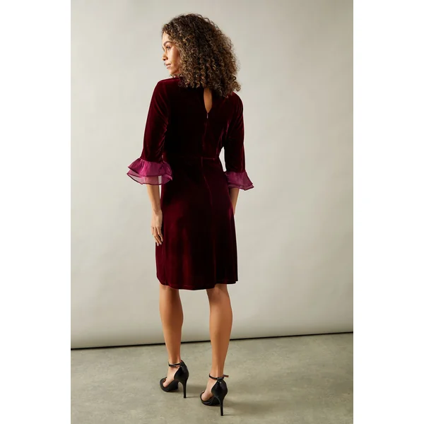 Robe Mini Plissée en Velours pour Occasions Spéciales