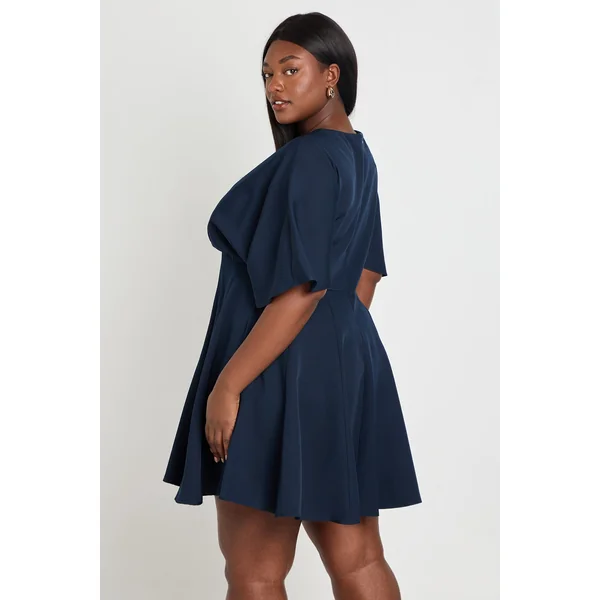 Robe Patineuse Plissée Grande Taille