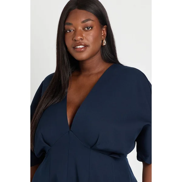 Robe Patineuse Plissée Grande Taille