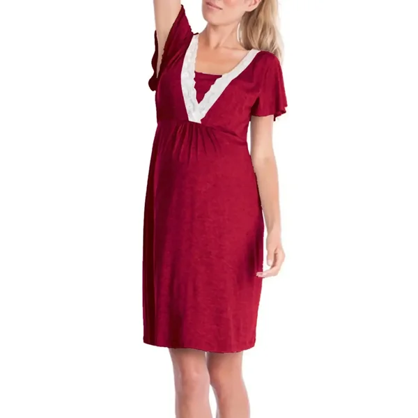 Robe Pyjama Allaitement en Dentelle