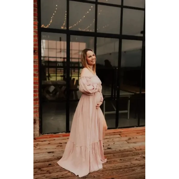 Robe Shooting Grossesse Bohème Rouge