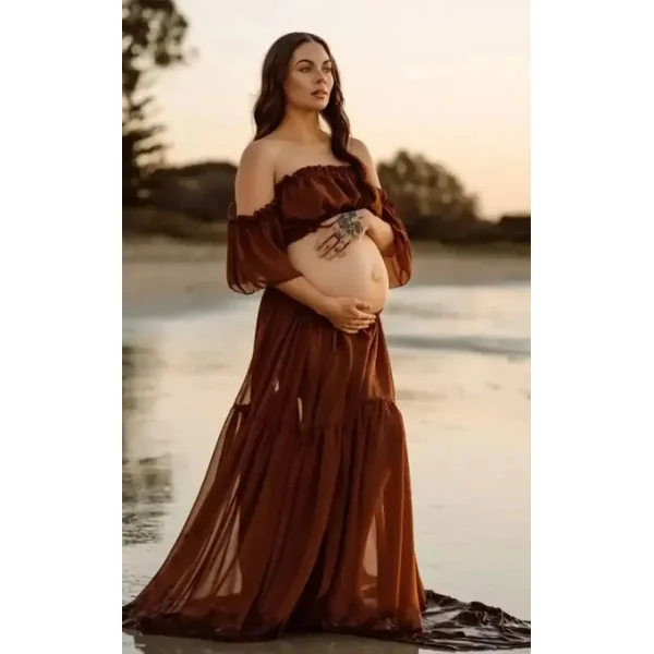 Robe Shooting Grossesse en Mousseline
