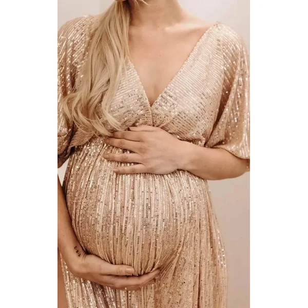 Robe Shooting Grossesse à Paillettes