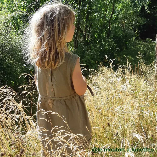 Robe tablier en lin sans manches "Nora" - Matona