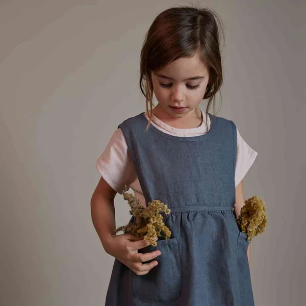 Robe tablier en lin sans manches "Nora" - Matona