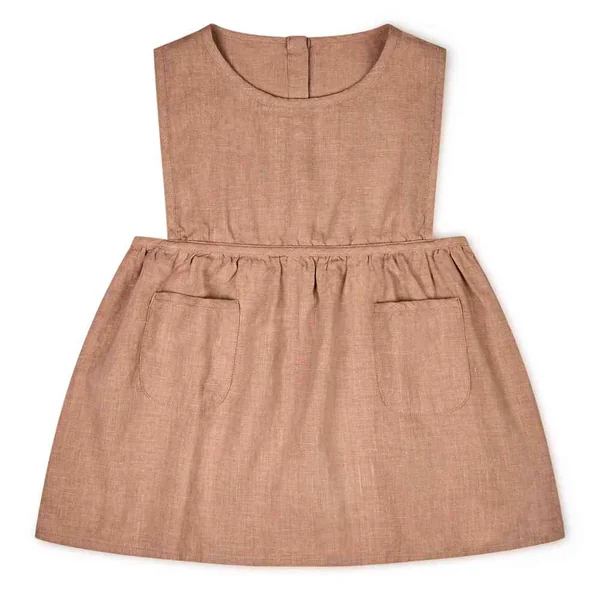 Robe tablier en lin sans manches "Nora" - Matona
