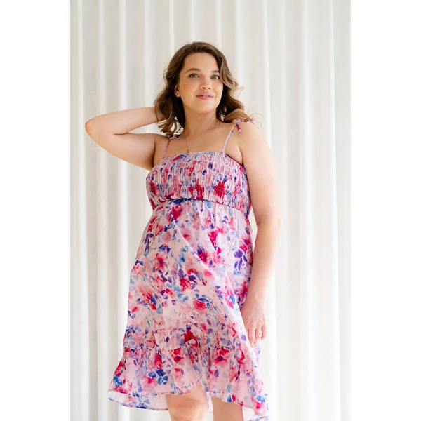 Robe TIARA - rose sauvage
