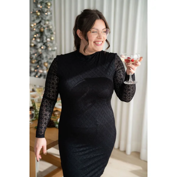 Robe TIFFANY en dentelle - noir