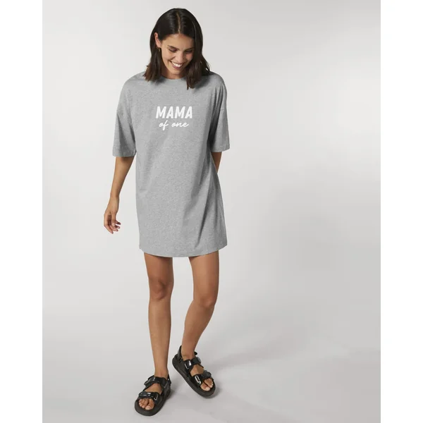 Robe T-shirt Noire Personnalisée "MAMA" – Confort & Style pour Toutes les Mamans
