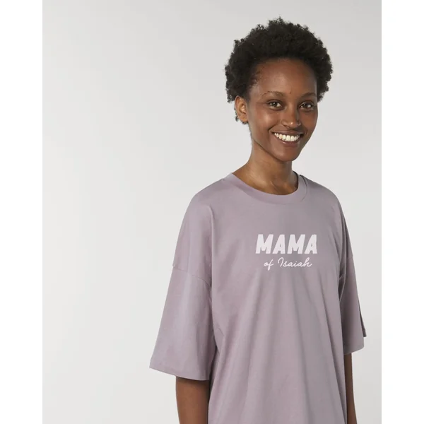 Robe T-shirt Noire Personnalisée "MAMA" – Confort & Style pour Toutes les Mamans