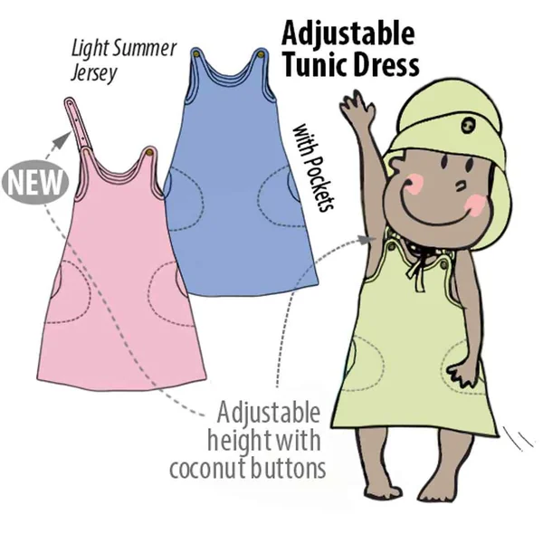 Robe tunique évolutive en chanvre et coton bio - ManyMonths ECO Hempies
