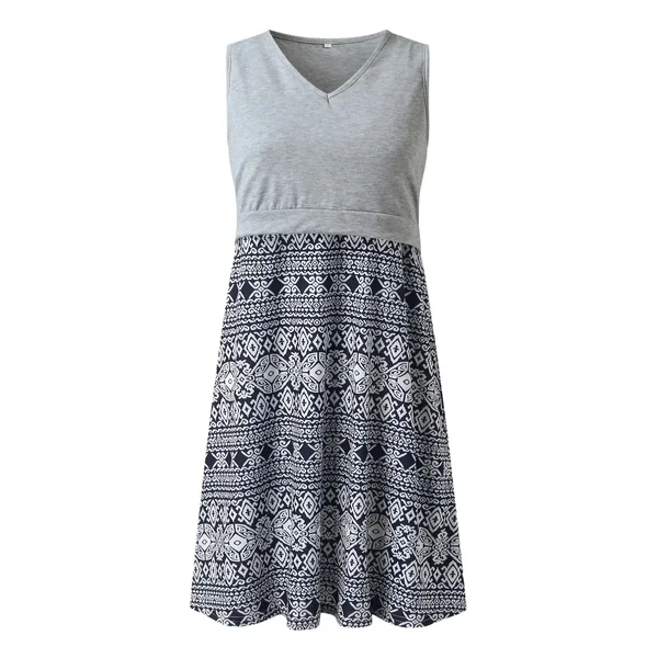 Robe Été Allaitement Floral Col V