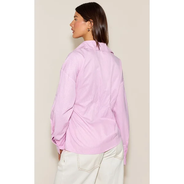 Rose Chemise Drapée Asymétrique