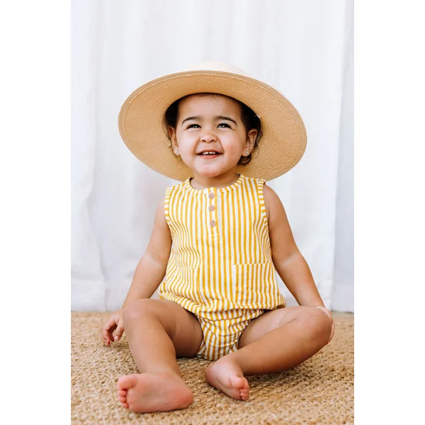 ROSE & LÉO - Barboteuse à rayures - caneton