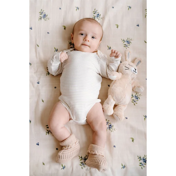 ROSE & LÉO - Cache-couche à manches longues - rayures beige