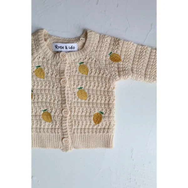 ROSE & LÉO - Cardigan limonade sucrée - beige