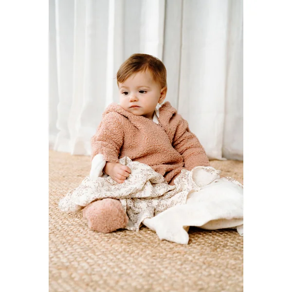 ROSE & LÉO - Combinaison en sherpa - vieux rose