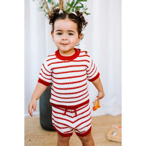 ROSE & LÉO - Petit outfit tricot - coccinelle