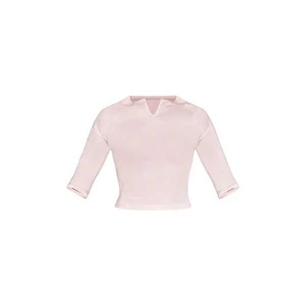 Rose Pâle Short En Jersey De Coton À Détail De Poche À Carreaux