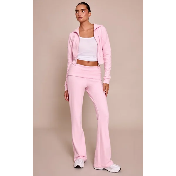 Rose Sweat À Casynthétiqueche Court Zippé Toucher Doux
