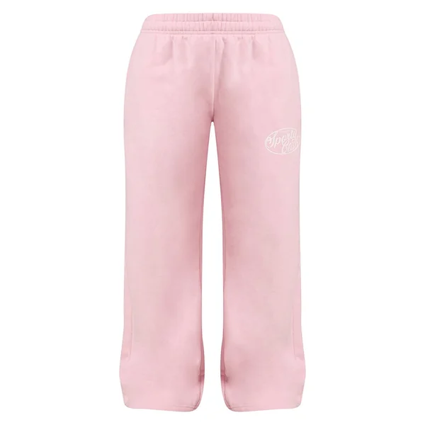Rose Tendre Pantalon De Jogging Droit En Molleton De Coton Sports Club Petite