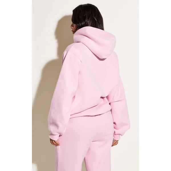 Rose Tendre Sweat À Casynthétiqueche Oversize Petite Taille