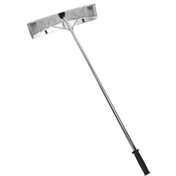 Râteau de Toit à Neige Extensible 1,50-6 m Déneigement de Toit en Aluminium avec Lame 63 cm 1 Tige de Manipulation et 4 Extensibles 2 Rouleaux